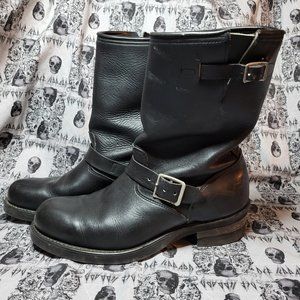 Vintage NaNa women's leather Engineer boots size 10 Harley